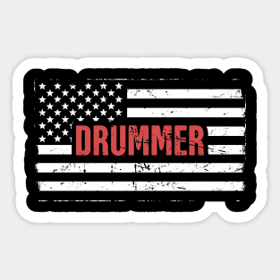 American Flag | Percussion Drummer Sticker
